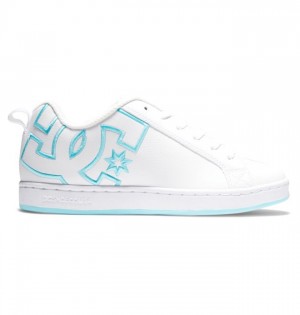 DC Shoes Court Graffik Sportcipő Női Fehér Fehér Kék | 15YTODSPM