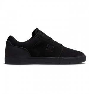 DC Shoes Crisis 2 Suede Deszkás Cipő Férfi Fekete Fekete Fekete | 63JECLVPO