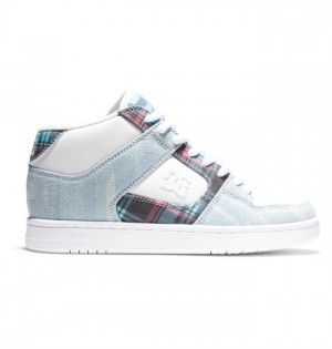 DC Shoes Manteca 4 MID Mid-Top Sportcipő Női Fehér | 78OIMSRTW