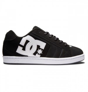 DC Shoes Net Essentials Férfi Fekete Fekete Fehér | 86IEFTVYW