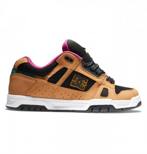DC Shoes Stag Sportcipő Férfi Fekete Barna Zöld | 27IPWJVEA