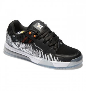 DC Shoes Versatile KB Sportcipő Férfi Fekete Fehér Narancssárga | 21AFEPYHZ