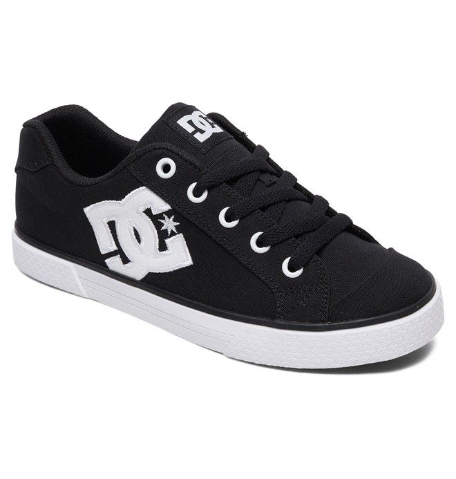 DC Shoes Chelsea Canvas Sportcipő Női Fekete Fehér Fekete | 73YKAPXDI