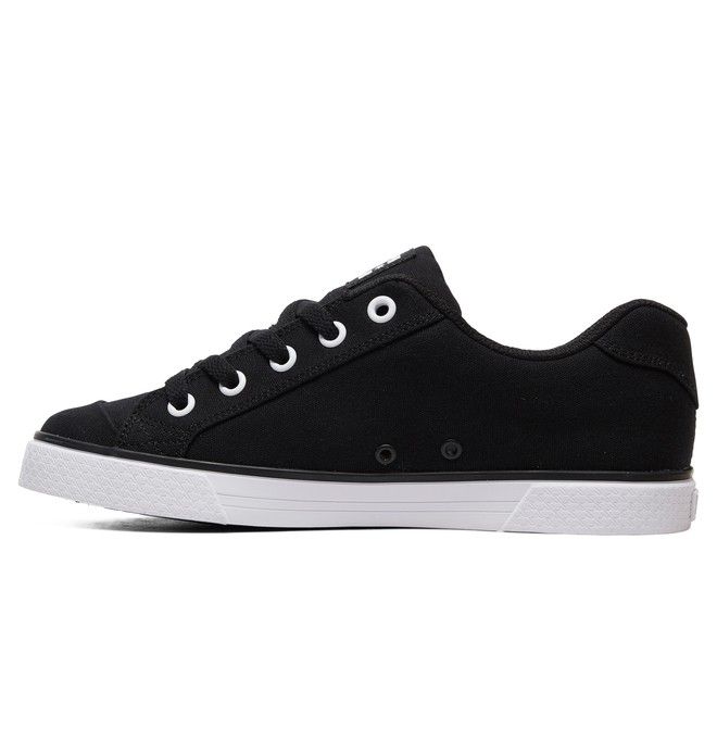 DC Shoes Chelsea Canvas Sportcipő Női Fekete Fehér Fekete | 73YKAPXDI
