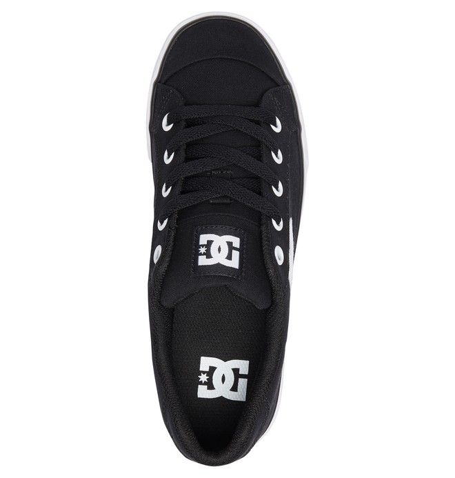 DC Shoes Chelsea Canvas Sportcipő Női Fekete Fehér Fekete | 73YKAPXDI
