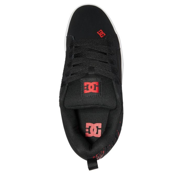 DC Shoes Court Graffik Essentials Férfi Fekete Piros Fekete | 29TPICYXM