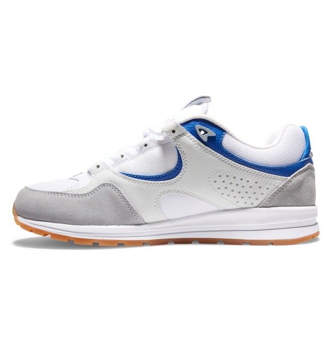 DC Shoes Kalis Lite Skate Deszkás Cipő Férfi Szürke Kék Fehér | 52ZDTXYRJ