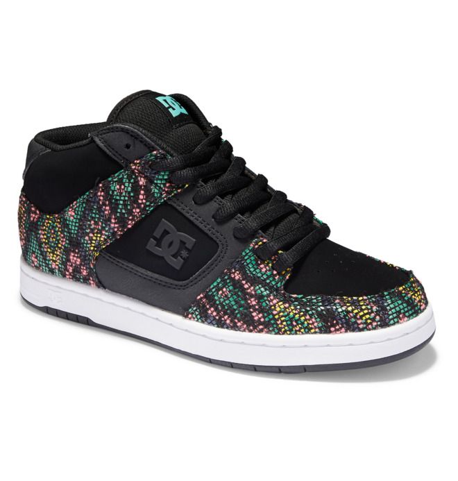 DC Shoes Manteca 4 Mid-Top LE Canvas Sportcipő Női Fekete Színes | 60PQNRBIV