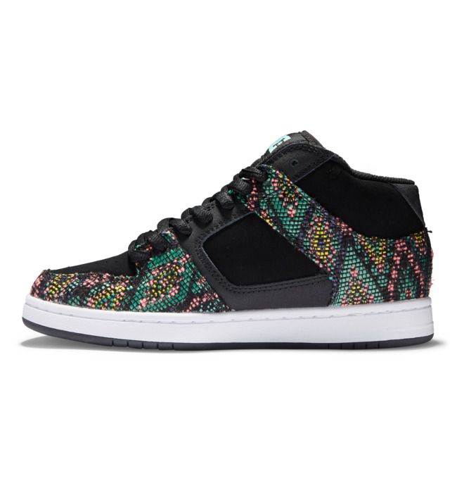 DC Shoes Manteca 4 Mid-Top LE Canvas Sportcipő Női Fekete Színes | 60PQNRBIV