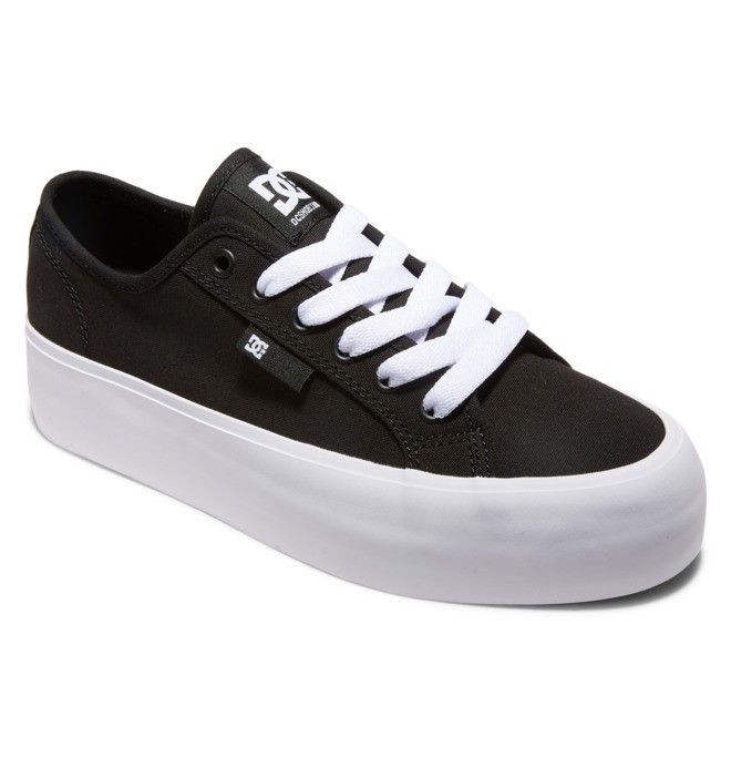 DC Shoes Manual Platform Sportcipő Női Fekete Fehér | 57KQWEGNY