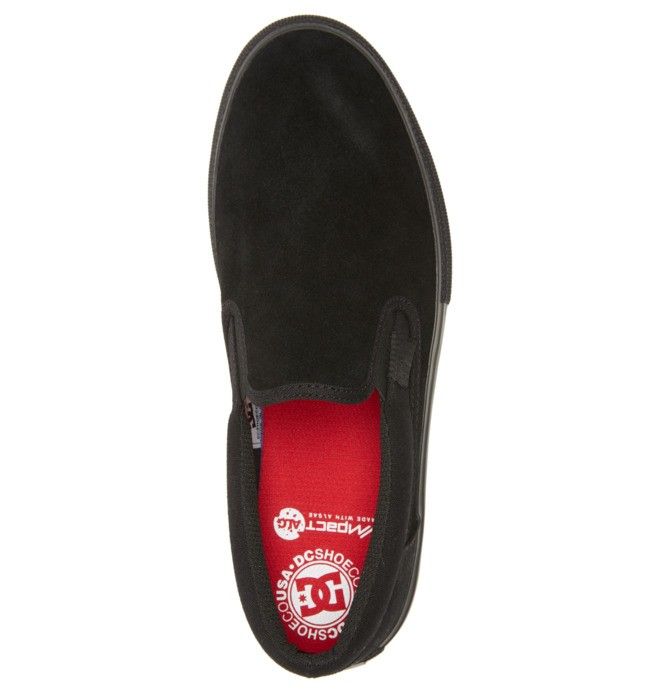 DC Shoes Manual Slip On Skate Deszkás Cipő Férfi Fekete Fekete | 91DMZWLJC