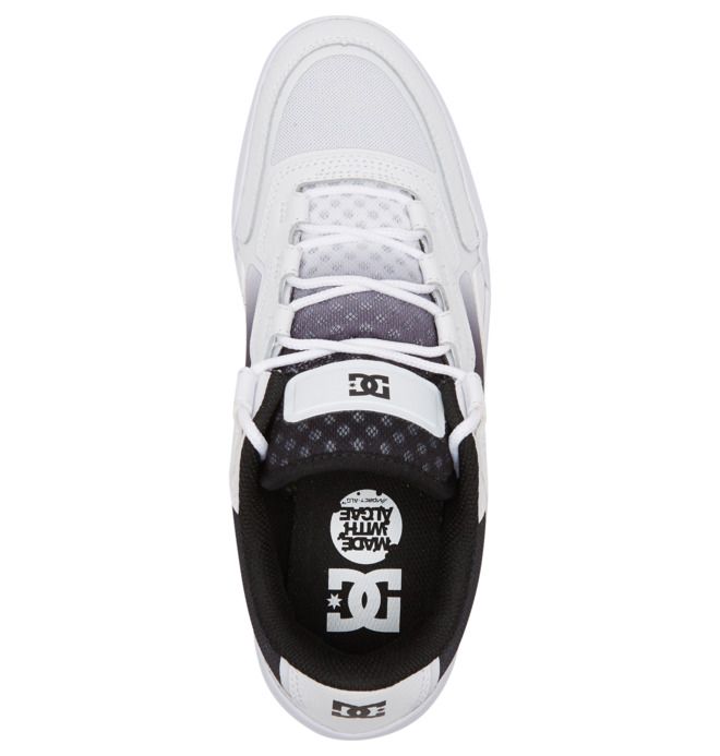DC Shoes Metric Deszkás Cipő Férfi Fehér Fekete Fehér | 64BKSPGZF