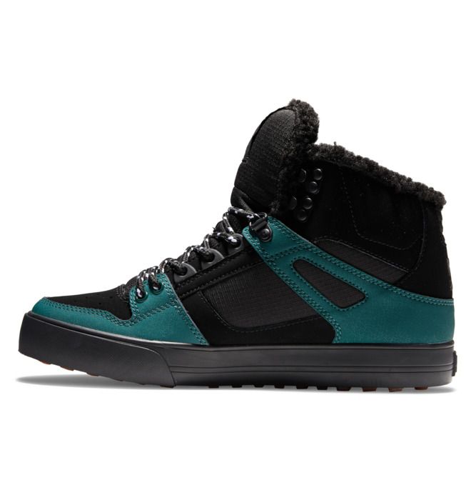 DC Shoes Pure High-Top Winter Téli Bakancs Férfi Fekete Fekete Zöld | 68FUGXCVI