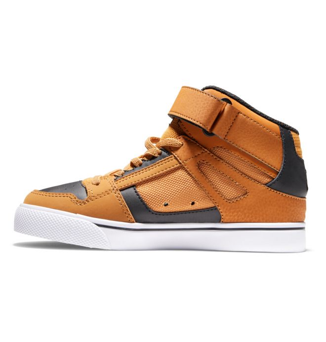DC Shoes Pure High Elastic Lace High-Top Pure Gyerek Barna Fekete | 49IQERTPA