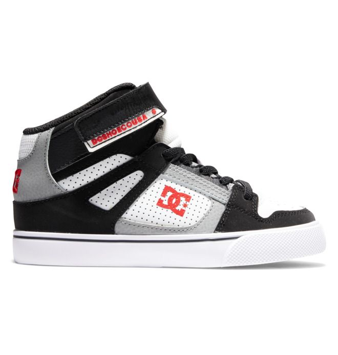 DC Shoes Pure High Elastic Lace High-Top Pure Gyerek Fehér Fekete Piros | 96JEROIZM