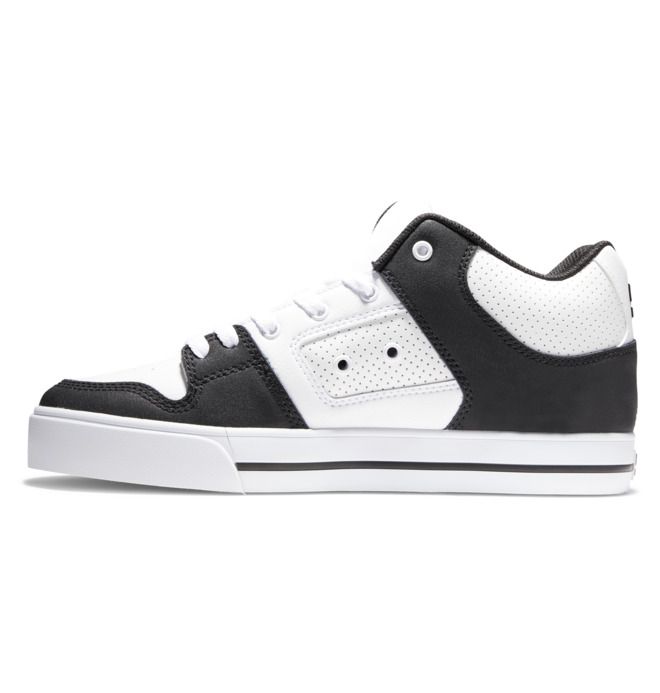 DC Shoes Pure MID Mid-Top Sportcipő Férfi Fehér Fekete Fehér | 37JDLABYT