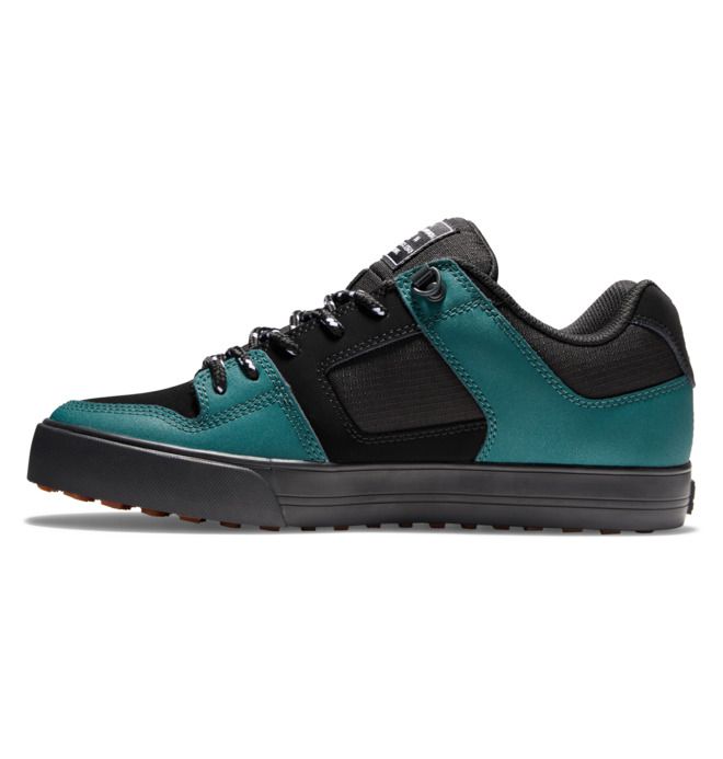 DC Shoes Pure Winterized Skate Téli Bakancs Férfi Fekete Zöld Fekete | 17ZHXUKGQ